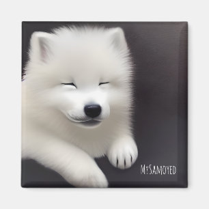 MySamoyed Personalized Gift Idea Cute Samoyed Magnet