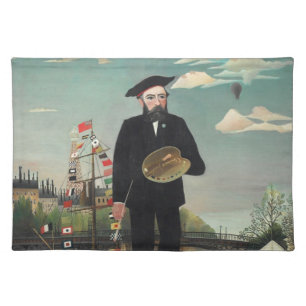 Myself Portrait Landscape 1890, Henri Rousseau Cloth Placemat