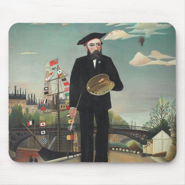 Myself Portrait Landscape 1890, Henri Rousseau Mouse Pad (Front)