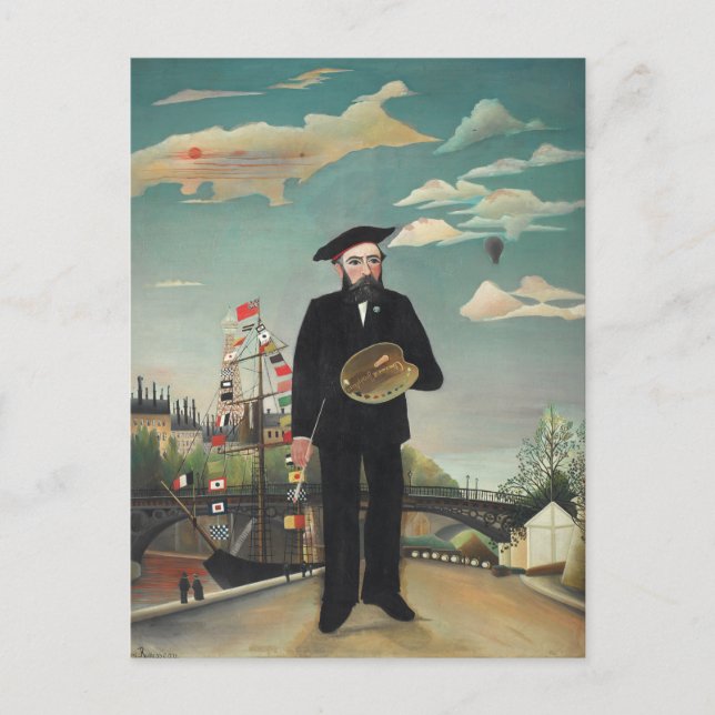 Myself Portrait Landscape 1890, Henri Rousseau Postcard (Front)