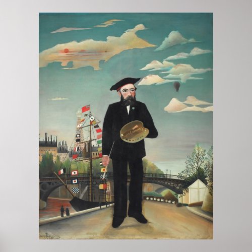 Myself Portrait Landscape 1890 Henri Rousseau Poster