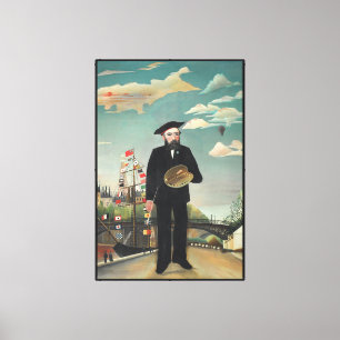 Myself: Portrait – Landscape, Henri Rousseau 1890 Canvas Print