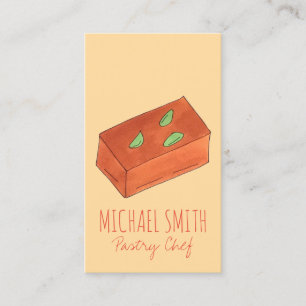Mysore Pak Indian Sweet Bakery Pastry Chef Food Business Card