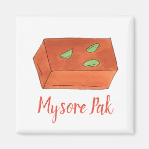 Mysore Pak Indian Sweet Bakery Pastry Chef Food Magnet