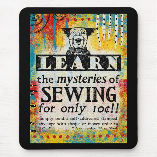 Mysteries of Sewing Mouse Pad _ Funny Vintage