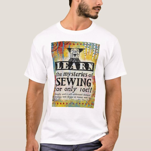 Mysteries of Sewing T-Shirt - Funny Vintage (Front)