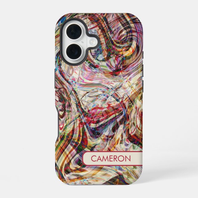 Mysterious Abstract Swirls iPhone Case (Back)
