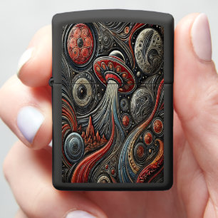 Mysterious Alien Craft Exploring Distant Galaxies Zippo Lighter