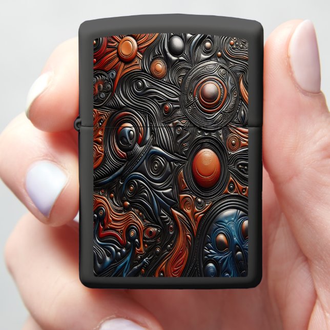 Mysterious Alien Designs From a Distant Realm Zippo Lighter (In Hand)