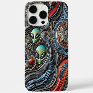 Mysterious Alien Meeting in Cosmos iPhone 16 Pro Max Case