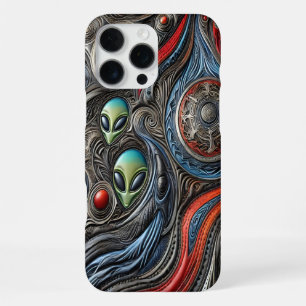 Mysterious Alien Meeting in Cosmos iPhone 16 Pro Max Case