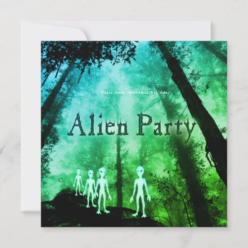 Mysterious Alien Party Invite 