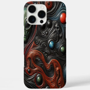 Mysterious Alien Presence in Cosmic Art iPhone 16 Pro Max Case