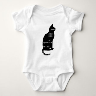 Mysterious as a Cat Edgar Allan Poe Quote Baby Bodysuit