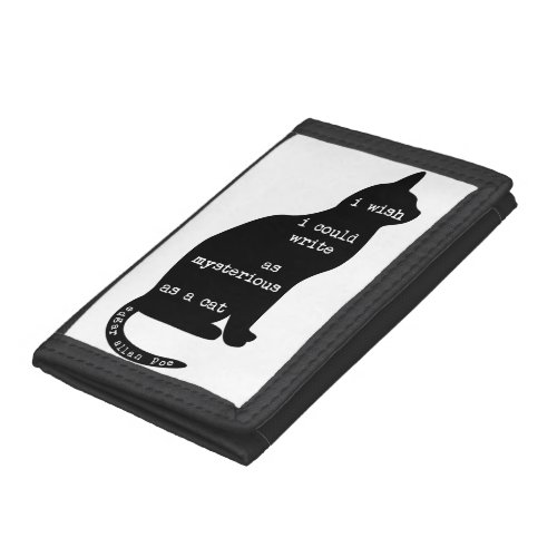 Mysterious as a Cat Edgar Allan Poe Quote Trifold Wallet