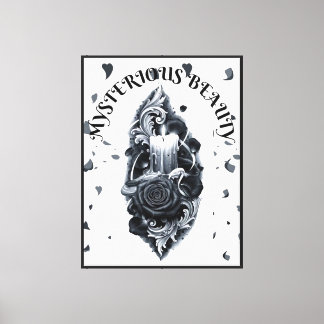 Mysterious Beauty GothicRos-Stretched Canvas Print