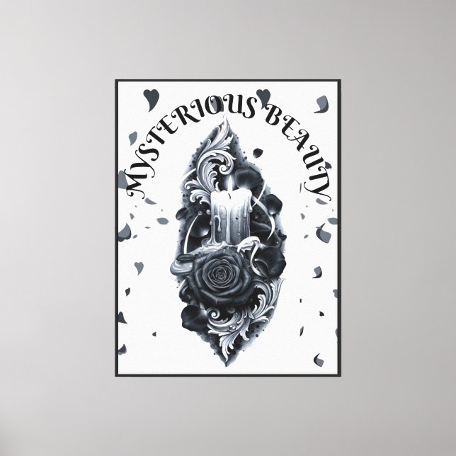 Mysterious Beauty GothicRos-Stretched Canvas Print (Front)