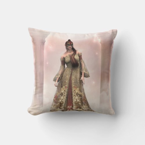 Mysterious Beauty Throw Pillow