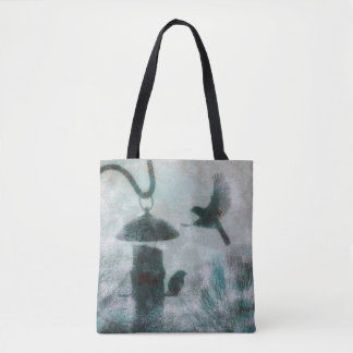 Mysterious Bird Flying to Feeder Tote