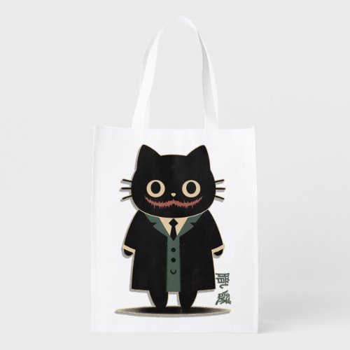  Mysterious Black Cat in Pop Culture Suit Grocery Bag