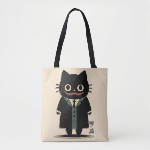  Mysterious Black Cat in Pop Culture Suit Tote Bag