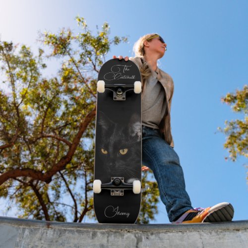 Mysterious Black Cat Photography The Catwalk Skateboard