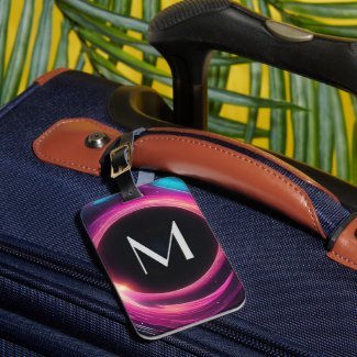 Mysterious Black Hole Trifold Wallet with Monogram