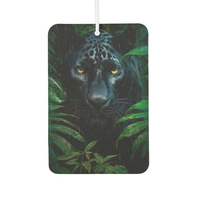 Mysterious Black Panther Jungle Wildlife Design Air Freshener (Front)