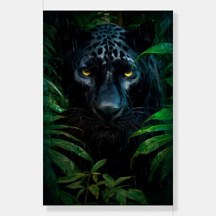 Mysterious Black Panther Jungle Wildlife Design Foam Board