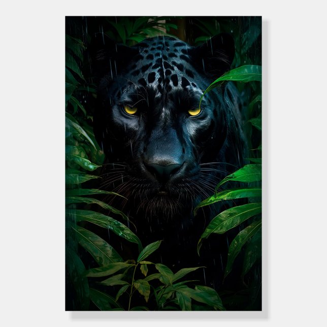 Mysterious Black Panther Jungle Wildlife Design Foam Board (Front)