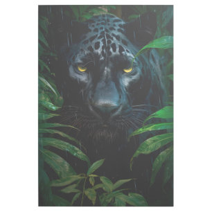 Mysterious Black Panther Jungle Wildlife Design Gallery Wrap