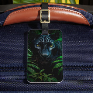 Mysterious Black Panther Jungle Wildlife Design Luggage Tag