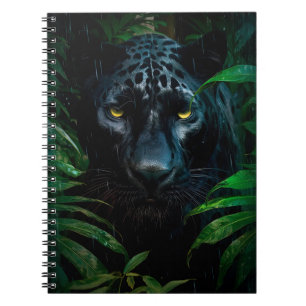 Mysterious Black Panther Jungle Wildlife Design Notebook