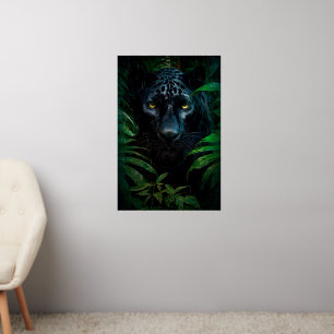 Mysterious Black Panther Jungle Wildlife Design Wall Decal