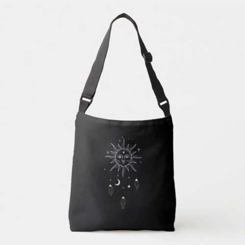 Mysterious Boho Style Astrology Crossbody Bag