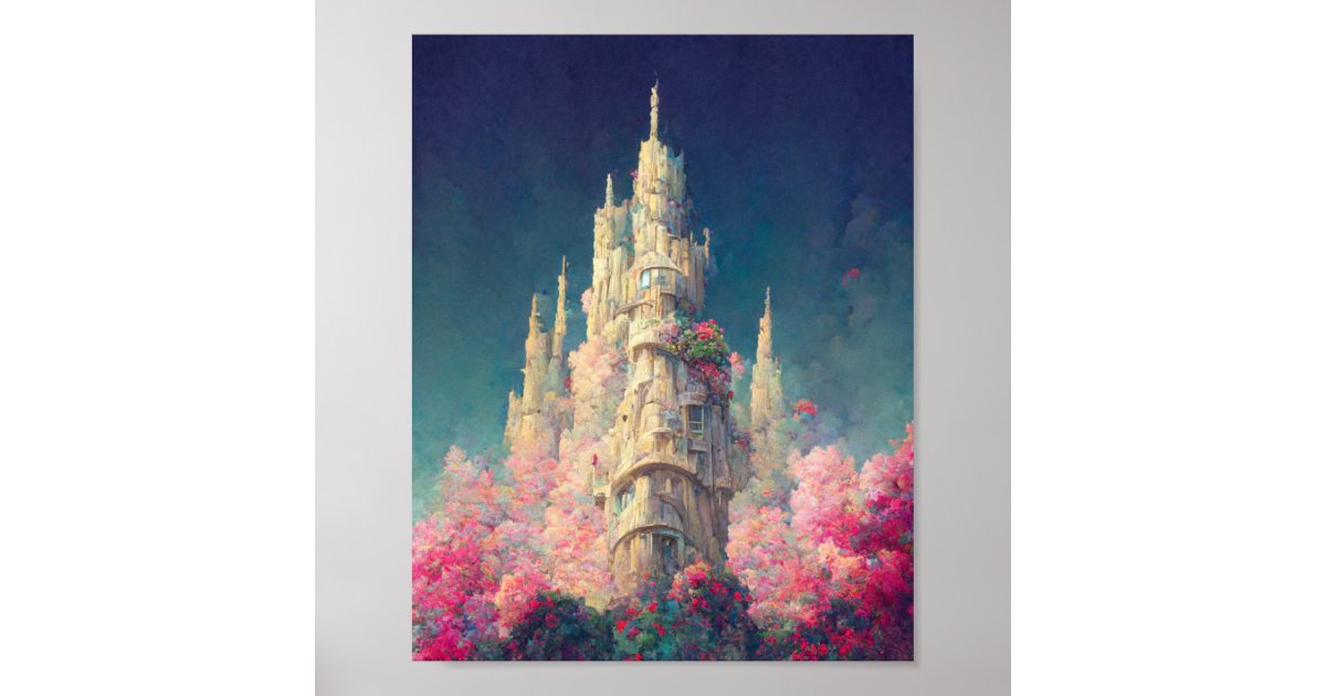 Mysterious Castle 4 Fantasy Art Poster | Zazzle