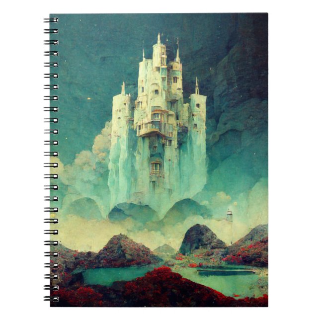 Mysterious Castle Fantasy Art Notebook (Front)