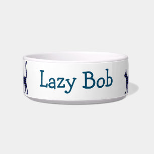 Mysterious Cat / Personalized Name Bowl