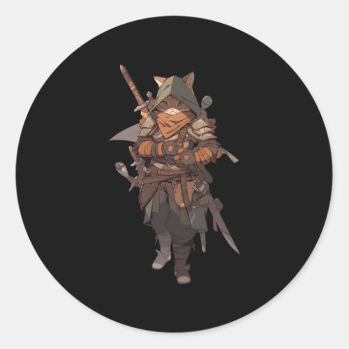 Mysterious Cat Rogue Classic Round Sticker