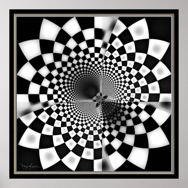 Mysterious Checkered Hole Poster (Front)