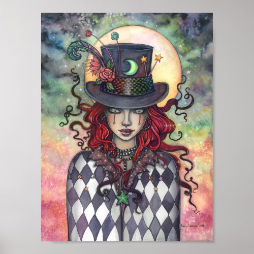 Mysterious Circus Mad Hatter Girl Molly Harrison Poster
