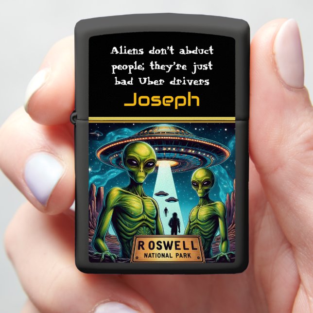Mysterious Encounter at Roswell National Park Zippo Lighter (In Hand)