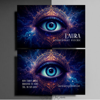 Mysterious Eye Mandala Clairvoyant Psychic Medium Business Card