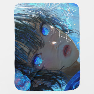 Mysterious Fantasy Girl - Ocean Art Aesthetic Baby Blanket