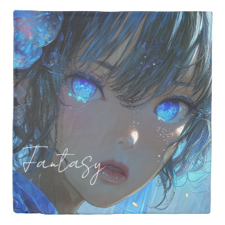 Mysterious Fantasy Girl - Ocean Art Aesthetic Duvet Cover