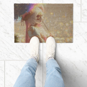 Mysterious Fantasy Girl - Ocean Art Aesthetic Fiber Doormat