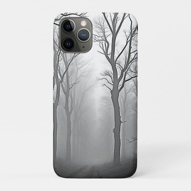 Mysterious Foggy Forest Path Case-Mate iPhone Case (Back)