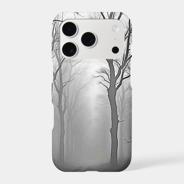 Mysterious Foggy Forest Path Iphone Case (Back)