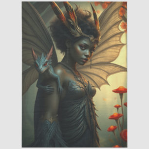 Mysterious Gothic Dragon Fairy Tissue Paper
