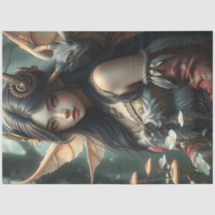 Mysterious Gothic Dragon Fairy Tissue Paper